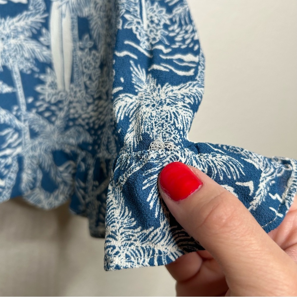 Reformation Blue & White Printed Mini Dress - Picture 11 of 16